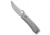 Daggerr Knives Nightmare 63 MagnaCut Folding Knife, 2.55in, CPM MagnaCut, Drop Point Blade, Titanium, Gray Handle, Thumb Hole, Gray/Gray, 5.625 inch, BHQ-217300