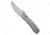 Daggerr Knives Daggerr Knives Nightmare 77 MagnaCut Knife Titanium 3.1" Satin *DISCOUNT*, Gray, CPM MagnaCut, adult, BHQ-224050