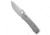 Daggerr Knives Nightmare 77 MagnaCut Folding Knife, 3.125in, CPM MagnaCut, Drop Point Blade, Titanium, Gray Handle, Thumb Hole, Gray/Gray, 6.875 inch, BHQ-217313
