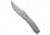 Daggerr Knives Nightmare Folding Knife, 4.00in, CPM MagnaCut, Drop Point Blade, Titanium, Gray Handle, Satin, Drop Point, Gray/Gray, 9.00 inch, BHQ-217307