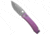Daggerr Knives Nightmare Folding Knife, 4.00in, Bohler M390 Stainless Steel, Drop Point Blade, Purple Handle, Purple/Gray, 9.00 inch, BHQ-208830