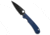 Daggerr Knives Zhalo Folding Knife, 3.875in, D2, Spear Point Blade, G-10, Blue Handle, Blue/Black, 8.625 inch, BHQ-195586