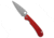 Daggerr Knives Zhalo Folding Knife, 3.875in, VG10, Spear Point Blade, G-10, Red Handle, Red/Gray, 8.625 inch, BHQ-195594