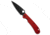 Daggerr Knives Zhalo Folding Knife, 3.875in, D2, Spear Point Blade, G-10, Red Handle, Red/Black, 8.625 inch, BHQ-195583