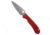 Daggerr Knives Zhalo Folding Knife, 3.875in, D2, Spear Point Blade, G-10, Red Handle, Red/Gray, 8.625 inch, BHQ-195580