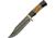 Damascus Bone and Horn Hunter Knife, 6 Damascus steel clip point blade, Bone and horn handle, DM-1228