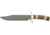 Damascus Bowie Fixed Knife, damascus Steel bowie Blade, Stag Handle with brass guard and pommel DM1032
