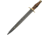 Damascus Braided Damascus Sword, 14.5 unsharpened Damascus steel blade, Braided olive and walnut wood handle, DM-5020