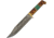 Damascus Burnt Bone Bowie Knife, 8 Damascus steel bowie blade, Burnt bone and turquoise handle, DM-1256