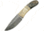 Damascus Hunter Horn Fixed Blade Knife, 3.5in, Damascus Steel, Drop Point, Ram Horn Handle, DM1084