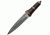 Damascus Dirk Wood Handle Knife DM1077