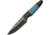 Damascus Fixed Blade Buffalo/Turq