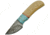 Damascus Fixed Blade Turquoise Fixed Blade Knife, 2in, Damascus Steel, Standard Edge, White, Bone Handle DM1146TR