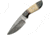 Damascus Fixed Blade White Bone Fixed Blade Knife, 9in, 3.625in, Damascus Steel, White, Smooth Bone Handle DM1085