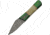 Damascus Green Bone Skinner Knife, 3.25 Damascus steel blade, Camel bone and green wood handle, DM-1258GN