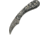 Damascus Hook Hunter Black Marble Knife, 2.5 Damascus steel curved blade, Black and white resin handle, DM-1260BK