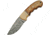 Damascus Hunter Fixed Blade Knife, 3.5in, Damascus Steel, Standard Edge, Bone and Walnut Handle DM1144