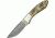 Damascus Hunter Fixed Knife, Damascus Steel Drop Point Blade, Rams horn Handle DM1050RM