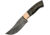 Damascus Ram Copper Skinner Knife, 9in Overall, 4.25in Damascus Steel Skinner Blade, Ram'S Horn Handle, Copper Guard, Brown Leather Sheath, DM-1152