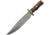 Damascus Rosewood Damascus Bowie Fixed Blade Knife, 10in, Damascus Steel, Standard Edge, Rosewood Handle DM1133