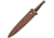 Damascus Short Sword Wood/Brass
