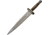 Damascus Short Sword Wood/Brass