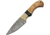 Damascus Skinner Damascus Knife, 8in Overall, 3.5in Damascus Steel Blade, Bone, Horn, Olive Wood Handle, Brown Leather Sheath, DM-1192
