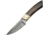 Damascus Skinner Fixed Blade Knife, 4in, Damascus Steel, Walnut Handle DM1099