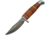 Damascus Stacked Leather Skinner Knife, 7.75in Overall, 3.5in Damascus Steel Clip Point Blade, Stacked Leather Handle, Aluminum Guard And Aluminum Pommel, Brown Leather Sheath, DM-1166