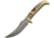 Damascus Stag Skinner Fixed Blade Knife, 4in, Damascus Steel, Standard Edge, Stag Handle DM1159ST