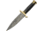 Damascus Twisted Horn Dagger Knife, Black and brass spacers, 6 double edge Damascus steel dagger blade, Sculpted horn handle, DM-1236BK