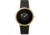 Danish Design Iv11q748 Stainless Steel Mens Watch - Black Leather Band, Pol Gold Case, Black Face