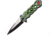 Dark Side Blades Celtic Linerlock A/O Green/Gry Folding Knife,3.5in,Stainless Steel,Standard Edge,Black and Satin,Green and Gray,Aluminum Handle, DS-A021GN