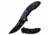 Dark Side Blades DS-A072BL Spring Assisted Knife, 3.6in, 3CR13 Stainless Steel, Skinner, Black Blade, Aluminum Handle, Black/Blue, DS-A072BL