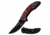 Dark Side Blades DS-A072RD Spring Assisted Knife, 3.6in, 3CR13 Stainless Steel, Skinner, Black Blade, Aluminum Handle, Black/Red, DS-A072RD