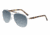 Davidoff 97352 Sunglasses,Rhodium Frame,Grey/Blue Gradient Lens, 97352-5100