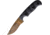 Dawson Knives Deep Notch 3V Arizona Copper Knife, 3.38 Arizona copper finish CPM-3V carbon steel bl, Black and blue sculpted G10 handle, DW1103