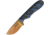 Dawson Knives Field Guide Fixed Blade Blue Fixed Blade Knife, 6.5in Overall, 2.38in Arizona Copper Finish Cpm-3V Carbon Steel Blade, Black/Blue Sculpted G10 Handle, Serialized, Black Kydex Sheath, DW64322