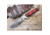 Dawson Knives Mojave 6 Fixed Blade Knife, 11.38in Overall, 6in Hamon Finish Cpm-3V Carbon Steel Blade, Black/Red Sculpted G10 Handle, Serialized, Black Kydex And Brown Leather Sheath, DW03050