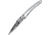 Deejo Naked 15g Linerlock Latino Folding Knife, 2in Satin Z40C13 SS Blade, Satin SS, 7CN021