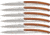 Deejo Steak Knife Set, 4.25 Z40C13 stainless blade, Coralwood handle, 6AB000005