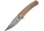 Defcon JK Barracuda Framelock Bronze Folding Knife, 3.5in Satin D2 Tool Steel Blade, Bronze Titanium Handle, Pocket Clip, TF3330