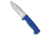 Demko Knives Demko Knives Freereign Fixed Blade Knife Rubber Blue 5" Satin, Blue, AUS-10A, adult, BHQ-177470