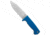 Demko Knives Demko Knives Freereign USA Made Clip Point Knife Blue TPR 5&quot; SW CPM 3V, Blue, CPM 3V, adult, BHQ-221128