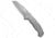 Demko Knives Demko Knives MG AD20S Slicer Shark Foot Knife - Smooth Titanium, Gray, CPM M4, adult, BHQ-179612