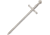 Denix Excalibur Sword Letter Opener, 8 false edge blade, Silver finish handle, DX3080