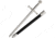 Denix Excalibur Sword Letter Opener with Black synthetic sheath, 8 false edge blade, Silver finish handle, DX3080F