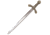 Denix Letter Opener Richrd Lionheart, 9.75 overall, Mirror polished unsharpened blade with antique bra, DX3032