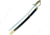 Denix Saint Jorge Sabre Replica, 35 blade, Antique brass finish metal alloy handle with D-gua, DX4191