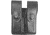 DeSantis Double Magazine Pouches, Glock 17, 22, 37, H&amp;K USP 9/40, Para P13, P14, Hidden Snap Closure, Ambidextrous, Plain, Black, U41BJJJZ5